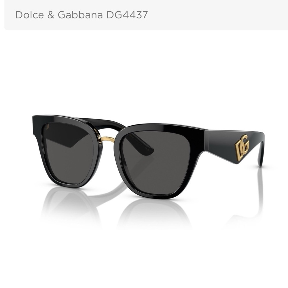 DOLCE AND GABBANA DG4437 BLACK W/DARK GRAY SUNGLASSES RETAIL $354 - Picture 6 of 9